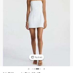 Elegant White Strapless Mini Dress